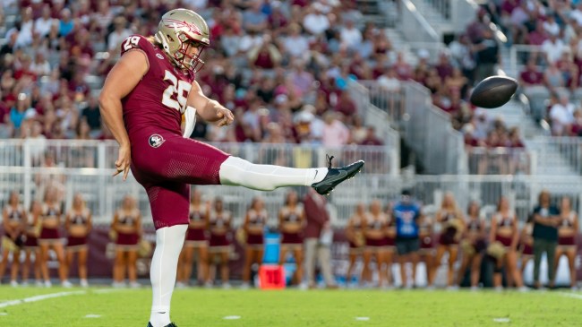 Florida State punter Alex Mastromanno during a game vs. Boston College.