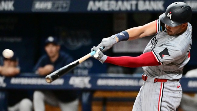 Trevor Larnach hitting home run