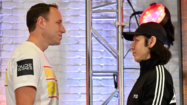 Joey Chestnut and Kobayashi