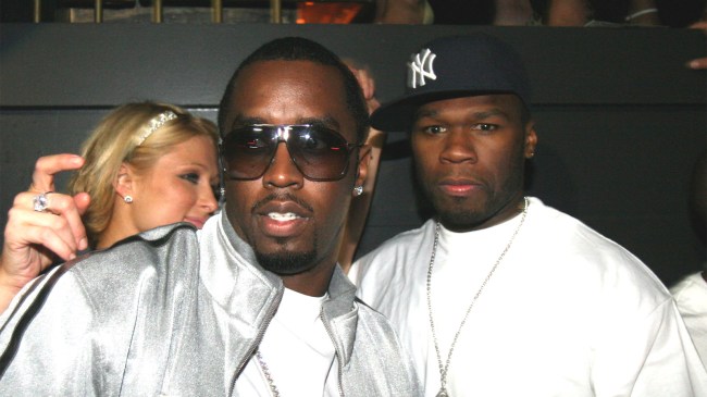 Diddy Sean Combs and 50 Cent Party at The Hard Rock