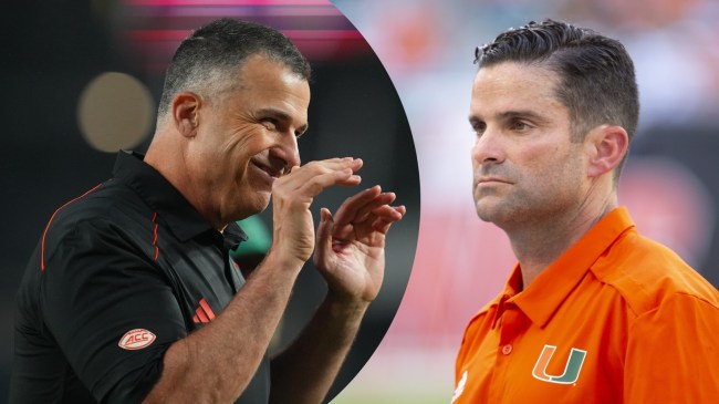 Mario Cristobal and Manny Diaz pictured side by side.