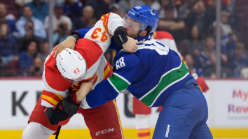 Pro Hockey Goon Pops Broken Finger Right Back Into Place After Throwing Bombs At Center-Ice