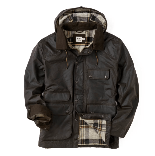 Flannel-Lined Waxed Hudson Jacket; shop Black Friday at Huckberry