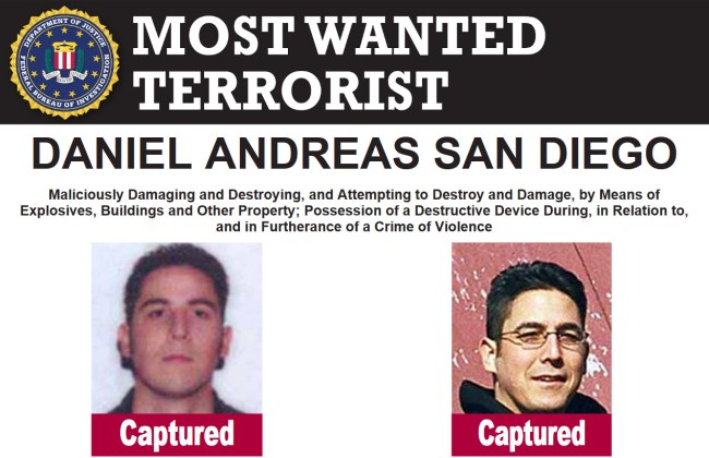 daniel san diego captured fbi poster
