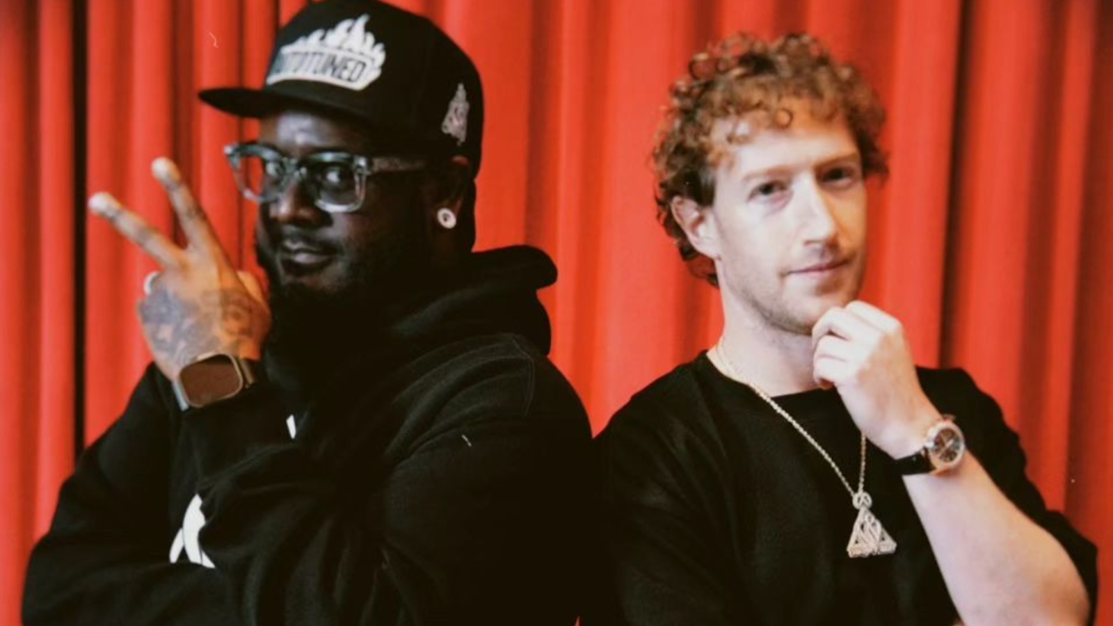 Mark Zuckerberg and rapper T-Pain