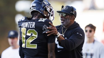 Video Of Deion Sanders Talking To Travis Hunter About Prenup Resurfaces