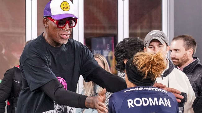 Washington Spirit forward Trinity Rodman with her father Dennis Rodman after game