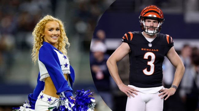 Bengals kicker Cade York picture beside girlfriend Zoe Dale.