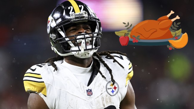 Pittsburgh Steelers running back Najee Harris on the field.