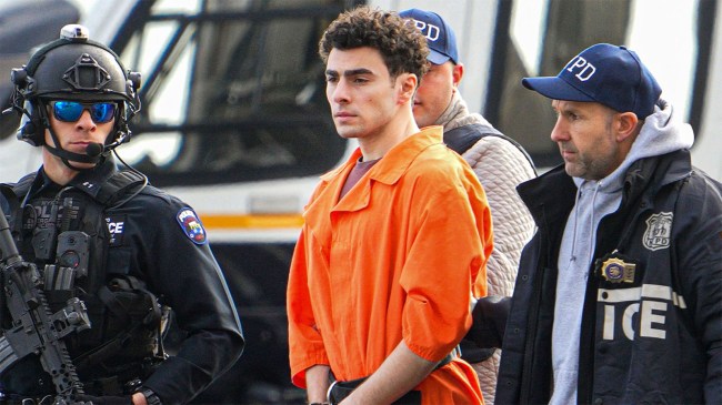 Luigi Mangione arriving at the South Street Helipad in New York