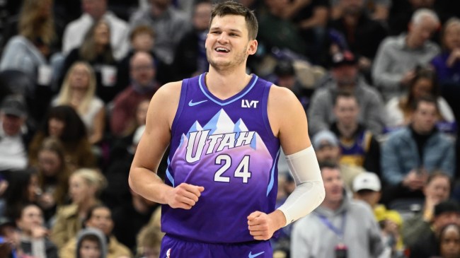 Utah Jazz center Walker Kessler on the court.