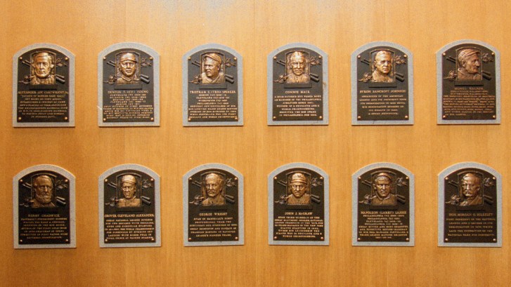Baseball Hall of Fame plaques