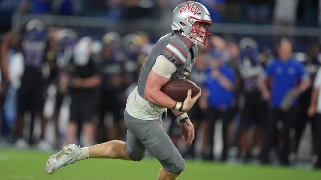 QB Matt Sluka runs the ball for UNLV.