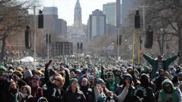 Philadelphia Eagles Fans Turn Patrick Mahomes Into ‘Patty The Pig’ And Roast Him At Super Bowl Parade