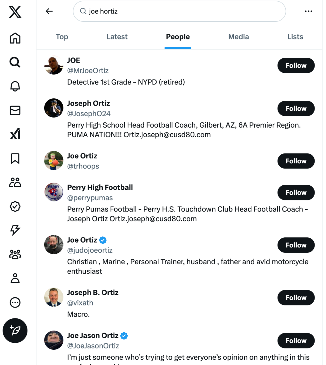 Joe Hortiz Twitter Burner