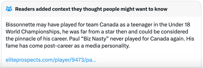 Paul Bissonnette community note