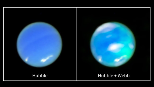 auroras light up Neptune