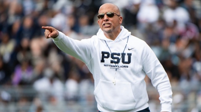 James Franklin at the Penn State spring game