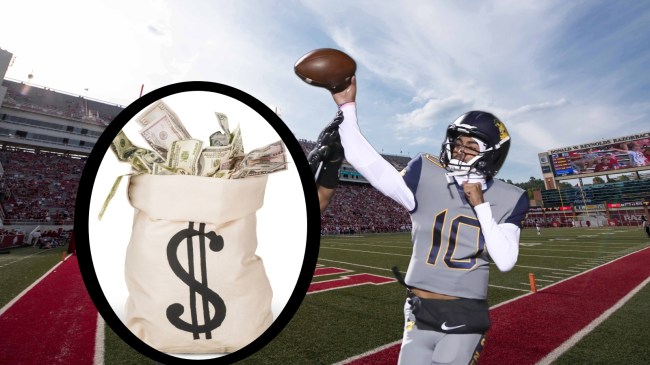 QB Madden Iamaleava drops back to throw a pass.