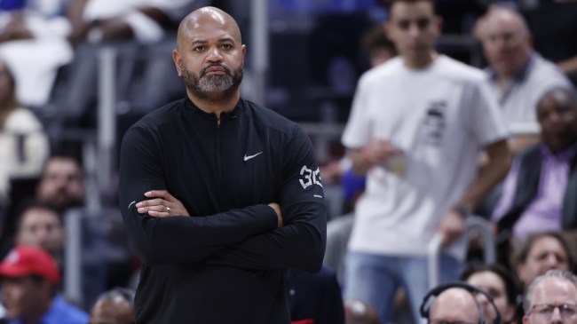 Detroit Pistons coach JB Bickerstaff on the sidelines.