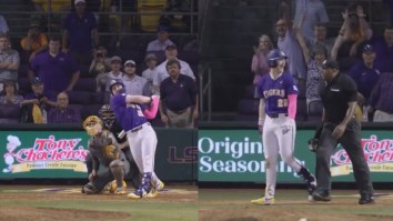 LSU Baseball Star Gave Umpire Two-Word Message While Refusing To Have Walk-Off Moment Ruined