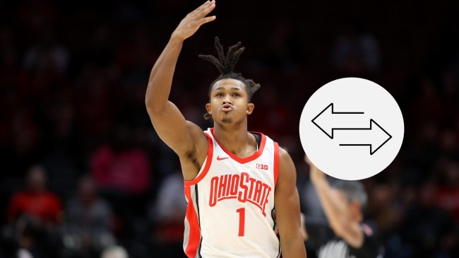 Ohio State guard Meechie Johnson on the court.