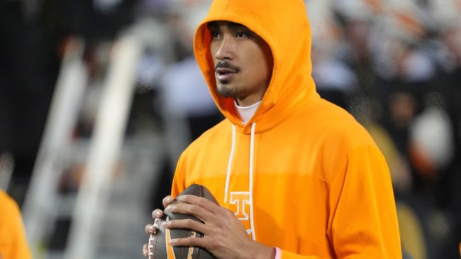 Tennessee QB Nico Iamaleava before a game.