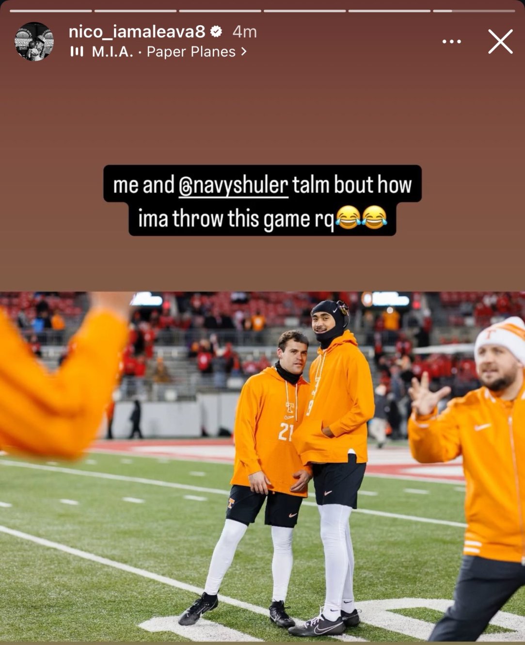 Nico Iamaleava Instagram Throw Playoff Game Sit Out NIL