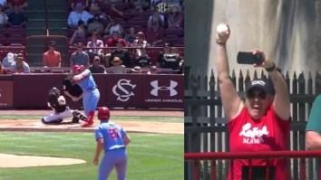 POV Video Of Ole Miss Catcher Austin Fawley’s Mom Catching His Grand Slam HR Is Awesome