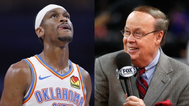 Shai Gilgeous-Alexander pictured beside George Blaha.