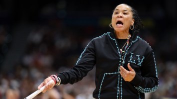 Dawn Staley Coaches – And Loses National Title Game – In $7,500 Louis Vuitton Tracksuit