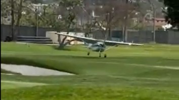 Wild Video Shows Plane Crash Land At Prestigious Riviera Country Club While Scared Golfers Look On