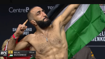 Illinois UFC Champ Walks Out With Palestinian Flag To Make Statement