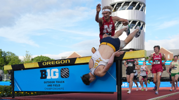 Viral Photo Sequence Shows Michigan Track Star Flip Upside Down During Cartoon-Like Collision