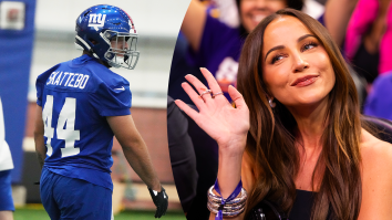 Kay Adams Puts Cam Skattebo’s 220-Pound Frame Into Perspective By Making Him Look Massive