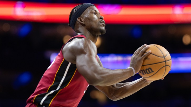 Jimmy Butler shooting the basketball