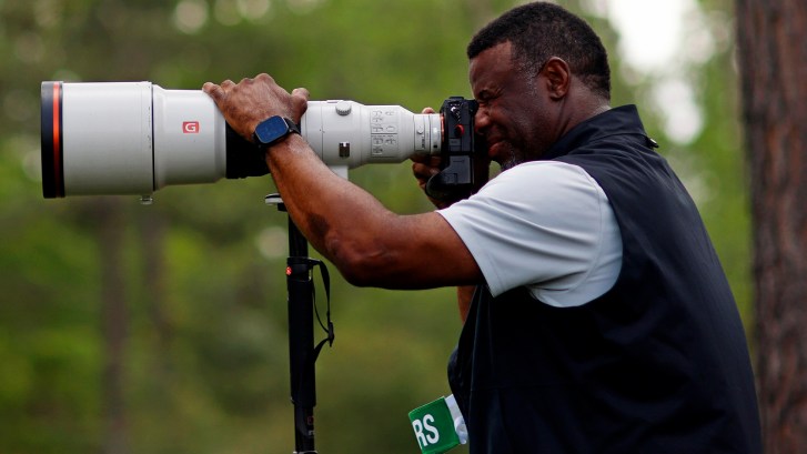 Ken Griffey Jr. with a camera at The Masters