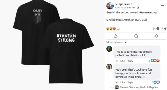 Tempe Tavern 9/11 shirt