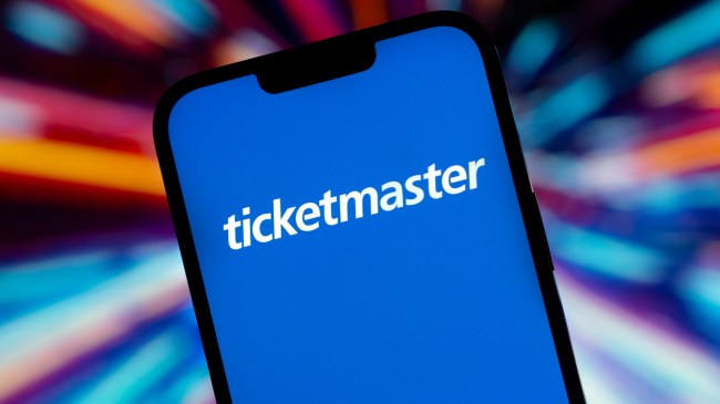 Ticketmaster logo on phone