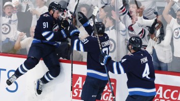 Winnipeg Men’s League Players (And A Ref) Freaked Out In The Middle Of A Game After Watching Jets Score Dramatic Last-Second Goal On Their Phones