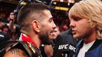 Ilia Topuria Shoves Paddy Pimblett Amid Chaos After His UFC 317 Win Vs Charles Oliveira In Las Vegas
