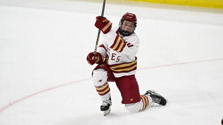 Boston College center James Hagens