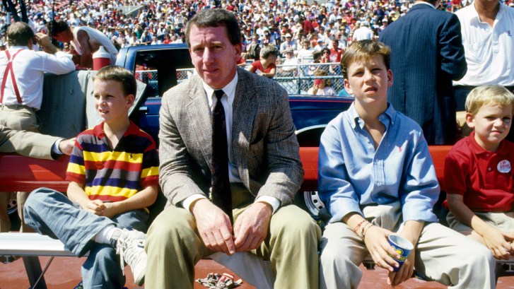Archie Manning with sons Cooper, Peyton, and Eli