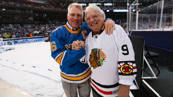 NHL legends Bobby Hull and Brett Hull