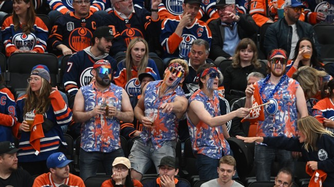 Edmonton Oilers fans during the NHL Playoffs.