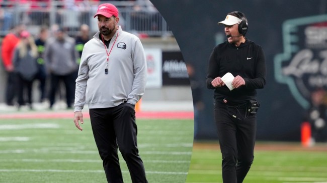 Ryan Day pictured beside Lincoln Riley