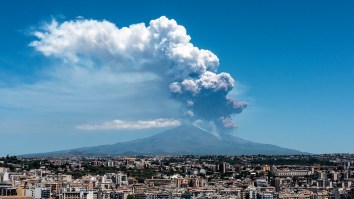 Videos Capture Tourists Fleeing Mount Etna After The Volcano Erupted While They Were Climbing It