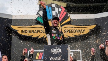 NASCAR Fan Throws Beer Can On Track In Pathetic Attempt To Stop Bubba Wallace From Winning Brickyard 400