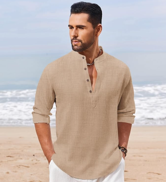 COOFANDY Long Sleeve Henley