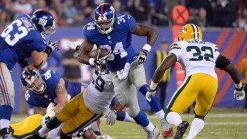 6’4″ Former Giants RB Brandon Jacobs Looks Like A Child Working Out Beside His Gigantic Clemson Freshman Son Brayden Jacobs